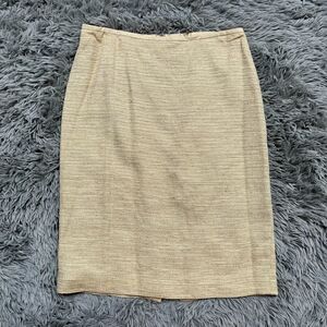 Vintage Linda Allard Ellen Tracey Gold Pencil Skirt, Size 10